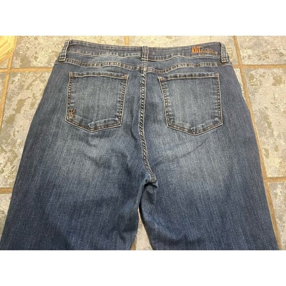 KUT from the Kloth Jeans Size 16 Blue Nicole High Rise Bootcut Dark Wash Denim - Picture 8 of 14
